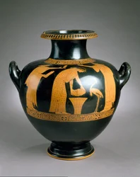 Gresk Attic Red-Figure Hydria, 470–60 f.Kr. (keramikk)